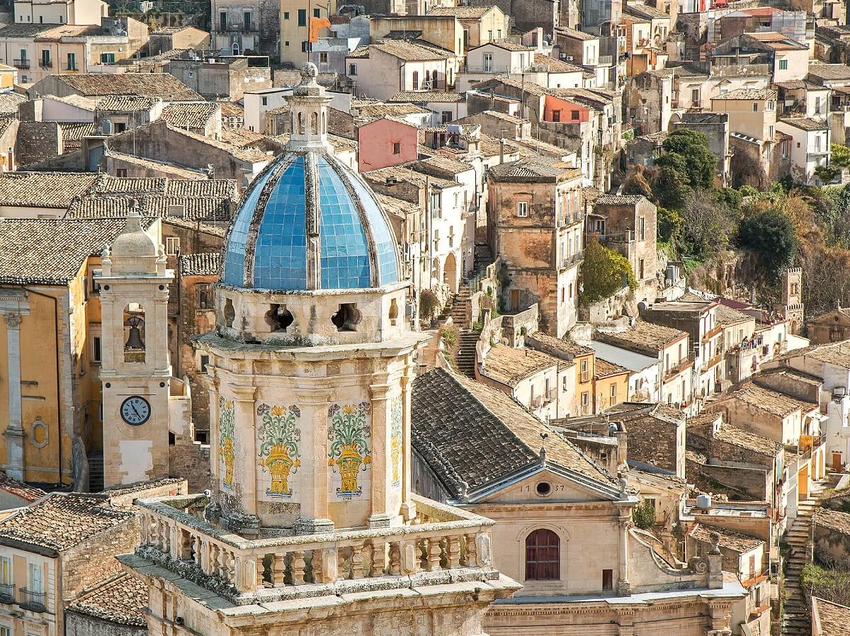 Blue dome of bell-tower of Santa Maria dell'Itria