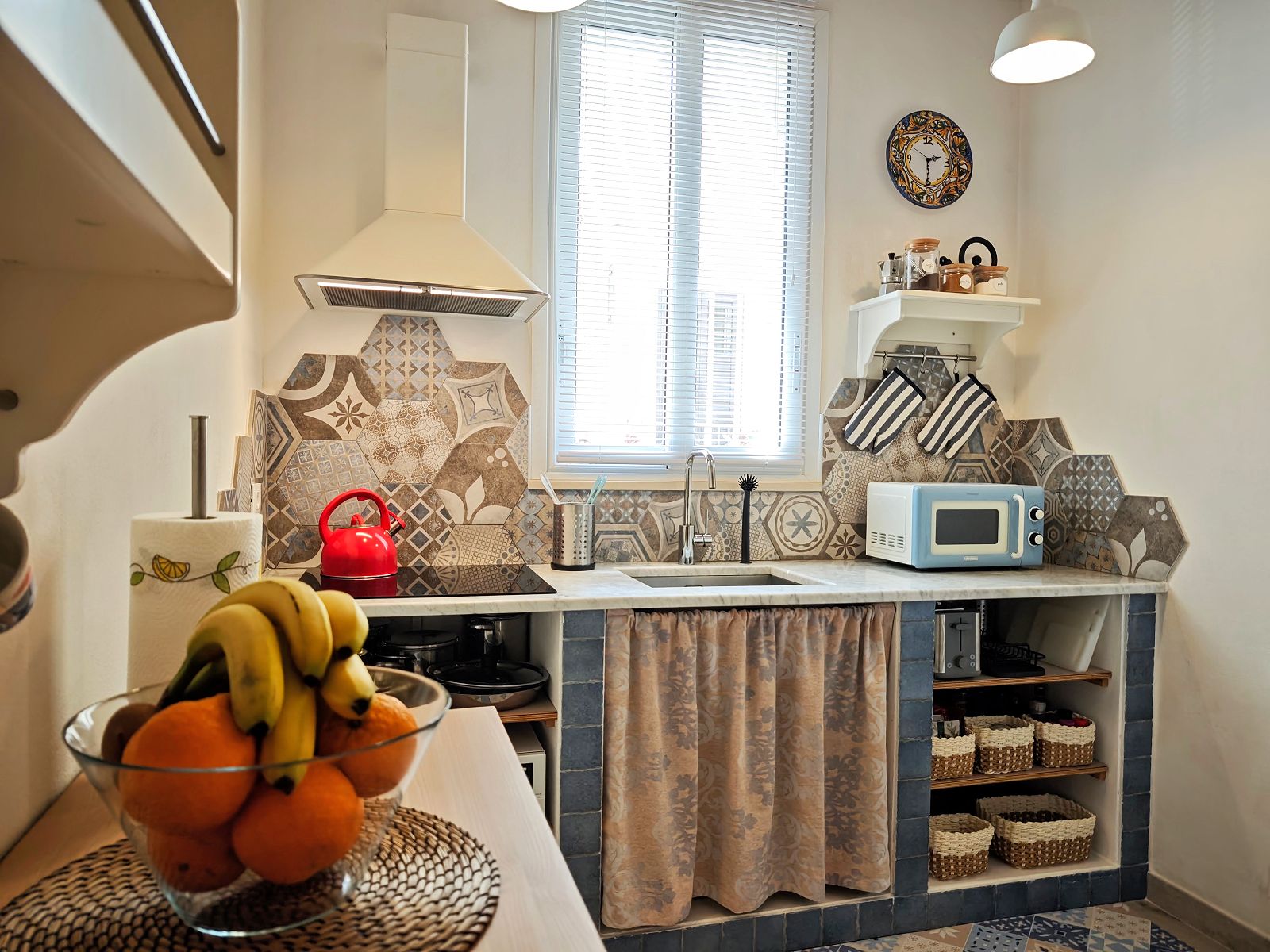 Casa Bandello fully equipped kitchen with refrigerator
